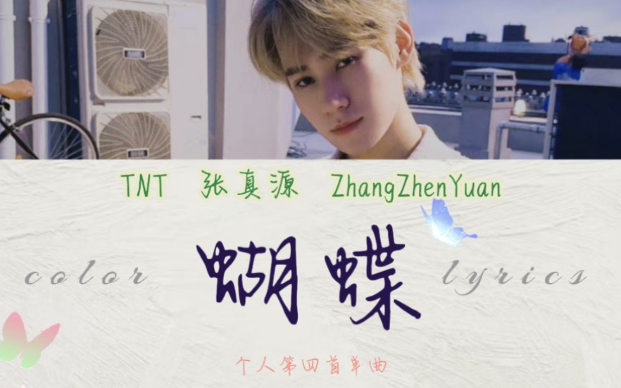 【tnt张真源】[第四首个人单曲] 《蝴蝶》歌词版 [cn&englyrics]