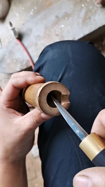 高密度桂竹南箫拍点吹口制作过程