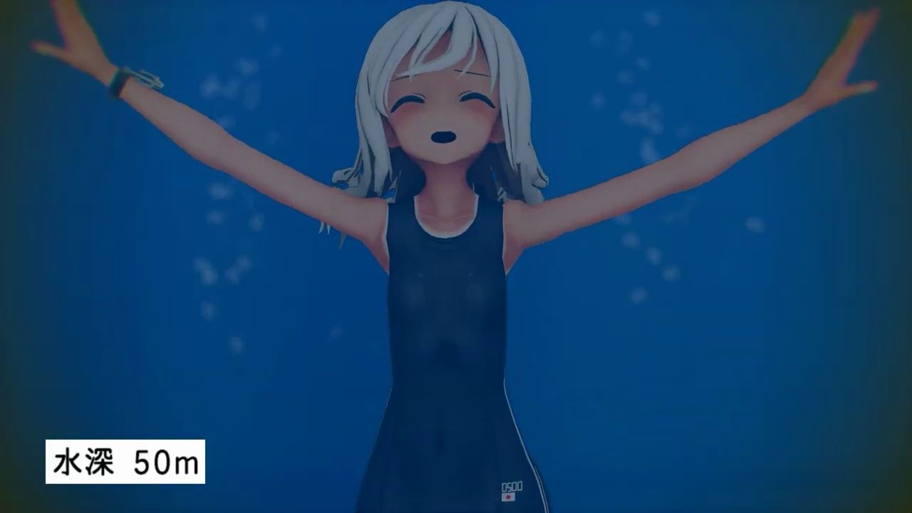 [图]【水中MMD】 50mプールで『シニカルナイトプラン』