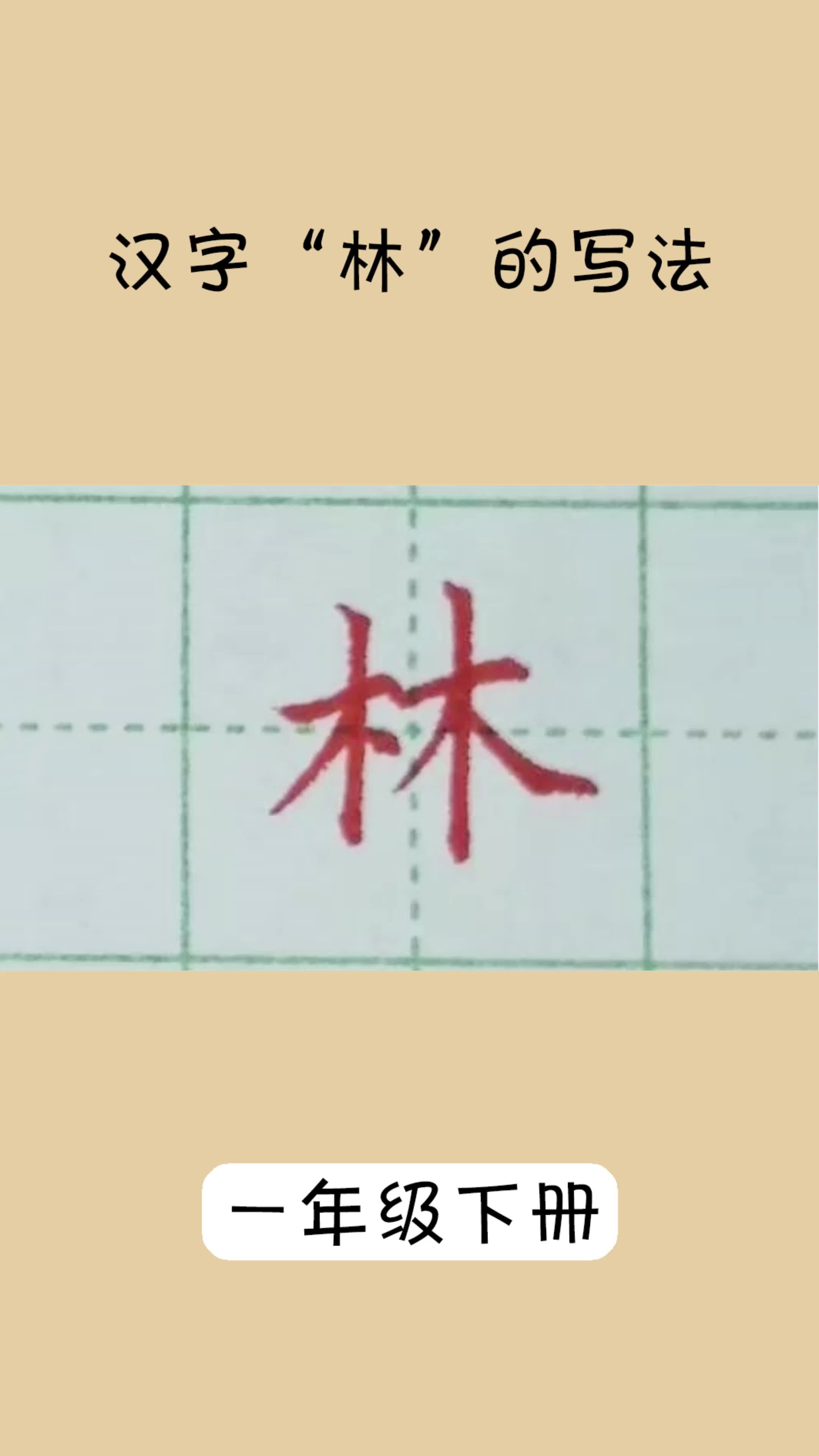 林字硬笔楷书