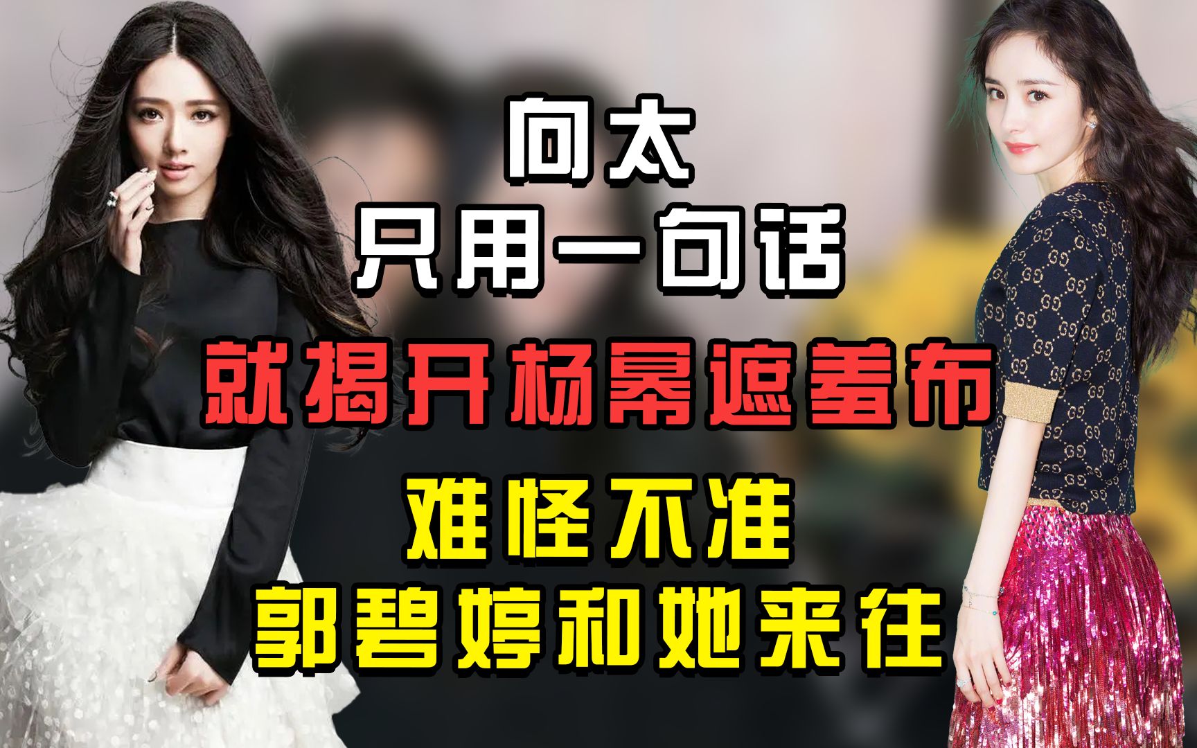 向太只用一句话,就揭开杨幂遮羞布,难怪不准郭碧婷和她来往