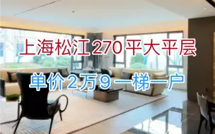 Download Video: 上海松江270平大平层，单价2万9，一梯一户，20米面宽超大客厅！200米印象城