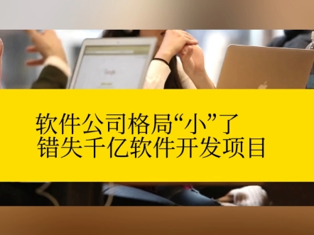 软件开发公司格局小了,错失千亿的小程序开发项目哔哩哔哩bilibili