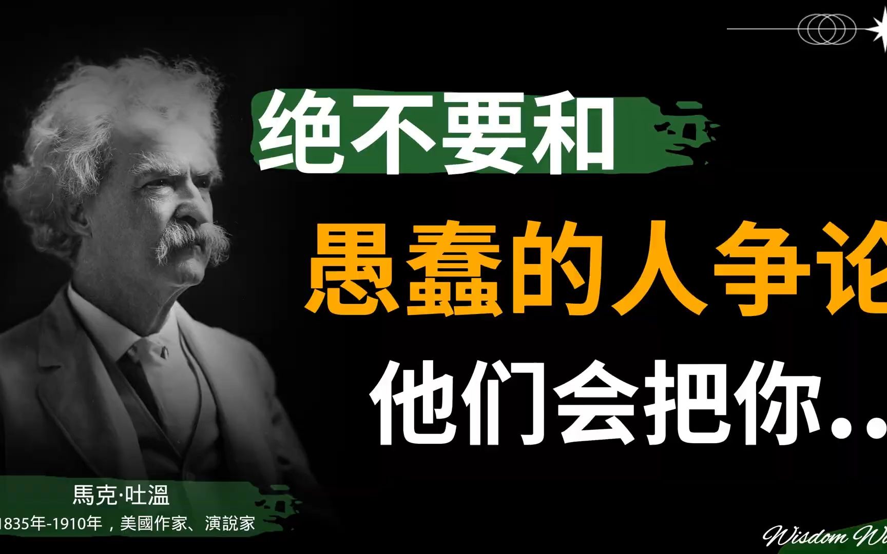 智慧名言马克吐温最全经典语录人生教训不要学的太晚以免搞砸你的生活