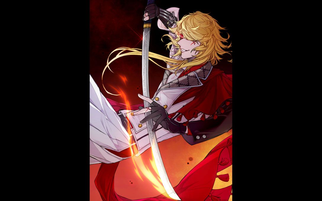 【procreate丨绘画过程】刀剑乱舞丨一文字则宗(feat:山鸟毛)_哔哩