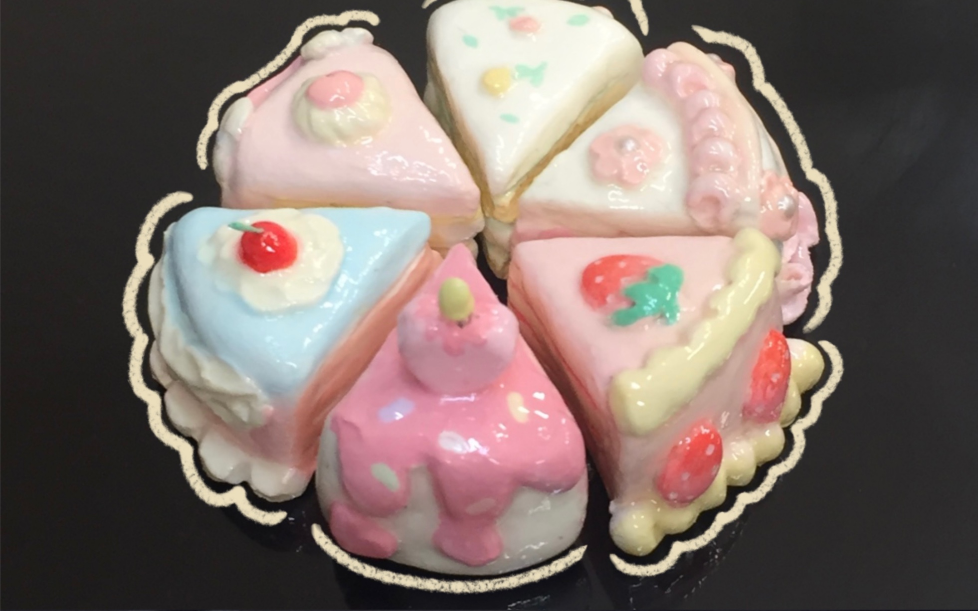 『一口一个小蛋糕』-石塑粘土