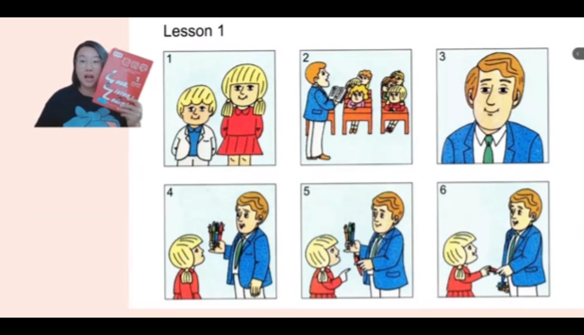 [图]Look, Listen & Learn看听学第一册 Lesson 1看图说话