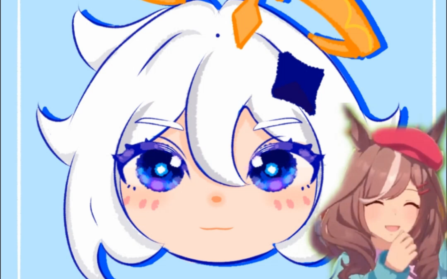 摸鱼画个派蒙qq头