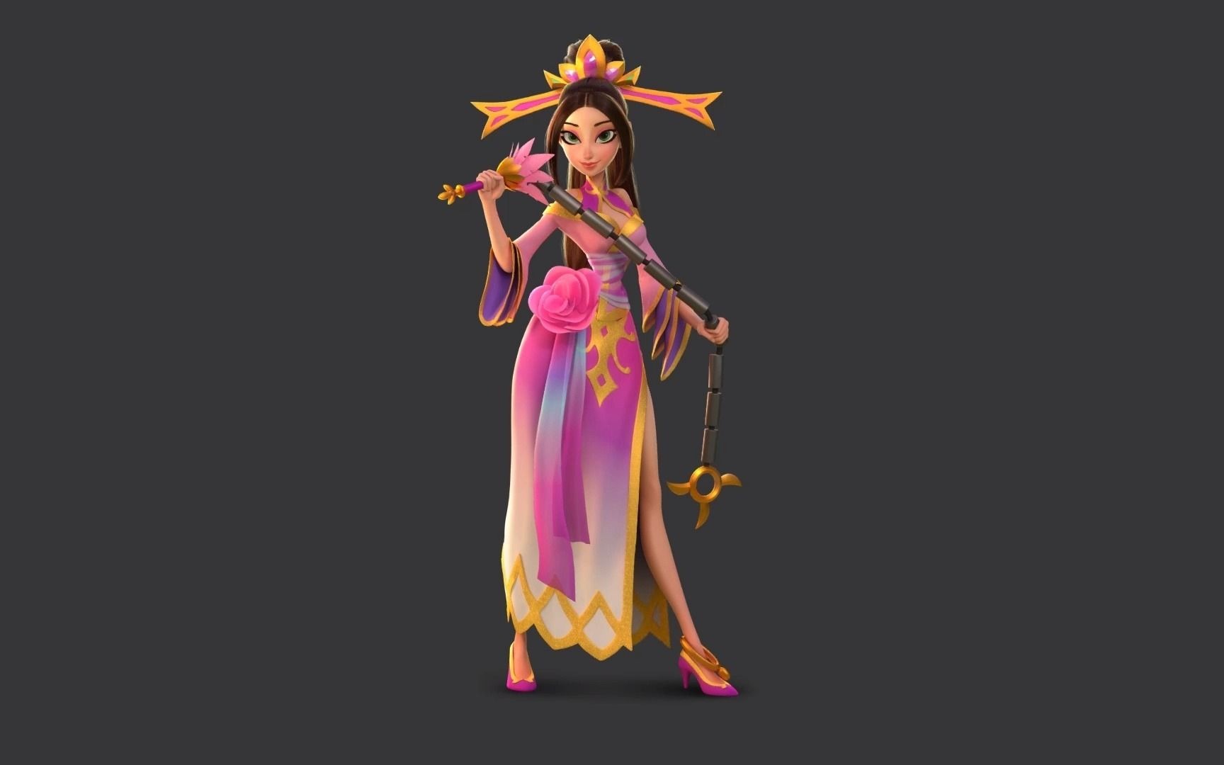 spine立绘——发个妹纸,万国觉醒的源文件导出供大家参考