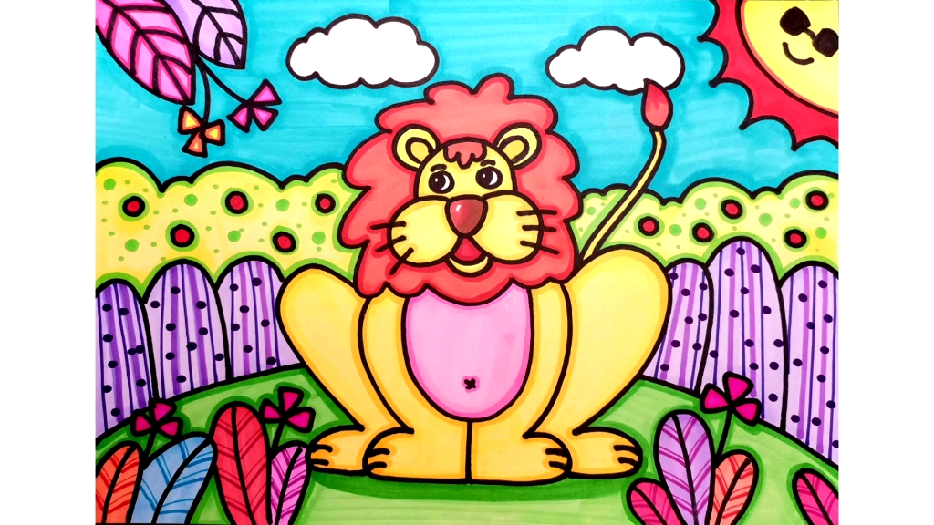 卡通可爱的小狮子壁纸图片