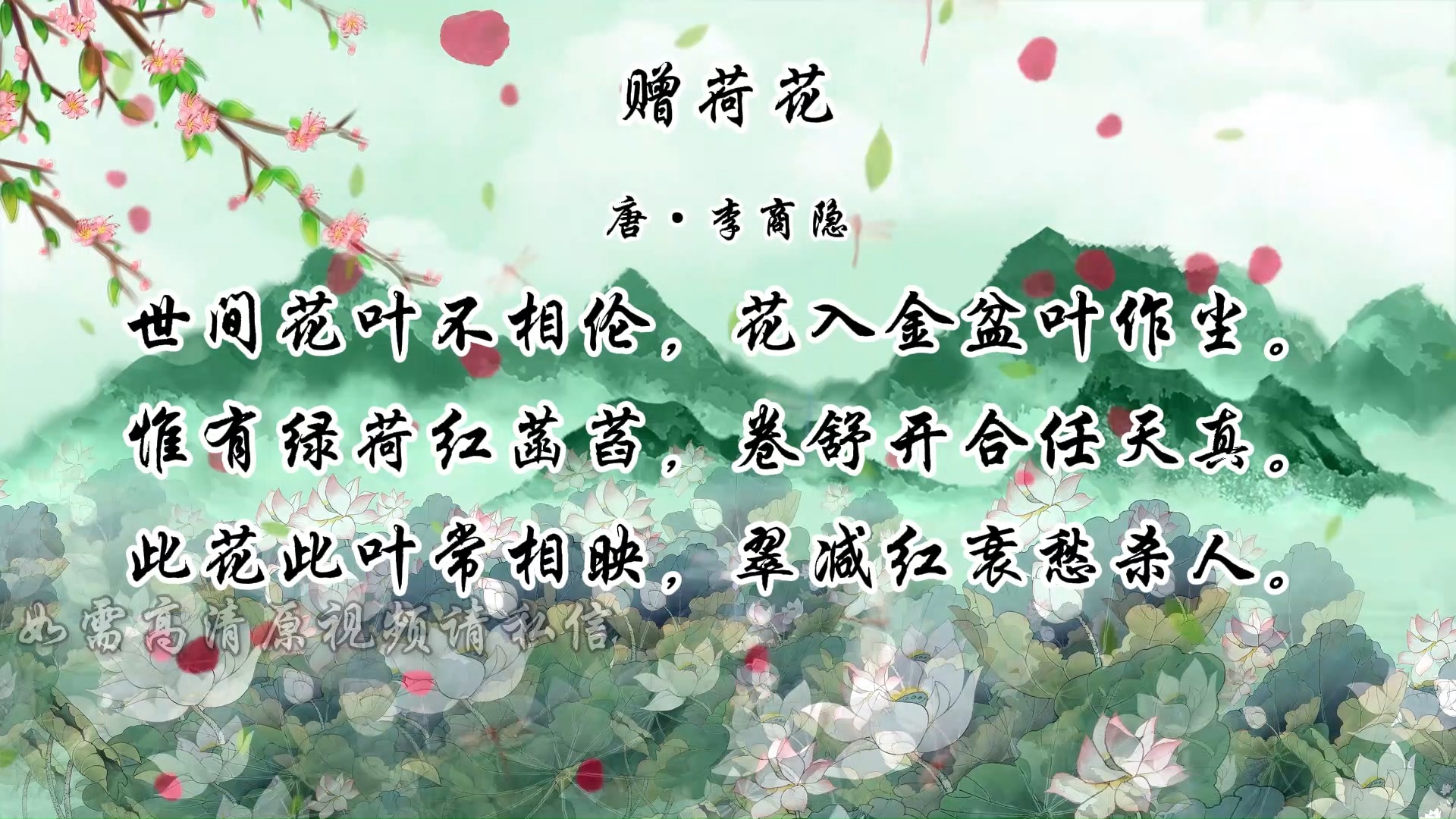 赠荷花#朗诵#朗诵背景素材