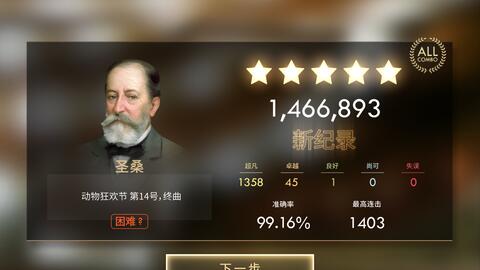 Pianista钢琴师 音游 难度首次allcombo 个人 圣桑 动物狂欢节第14号终曲 哔哩哔哩 Bilibili