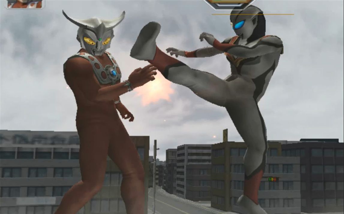 奥特曼格斗进化:雷欧奥特曼大战黑暗迪迦奥特曼,霸气十足!