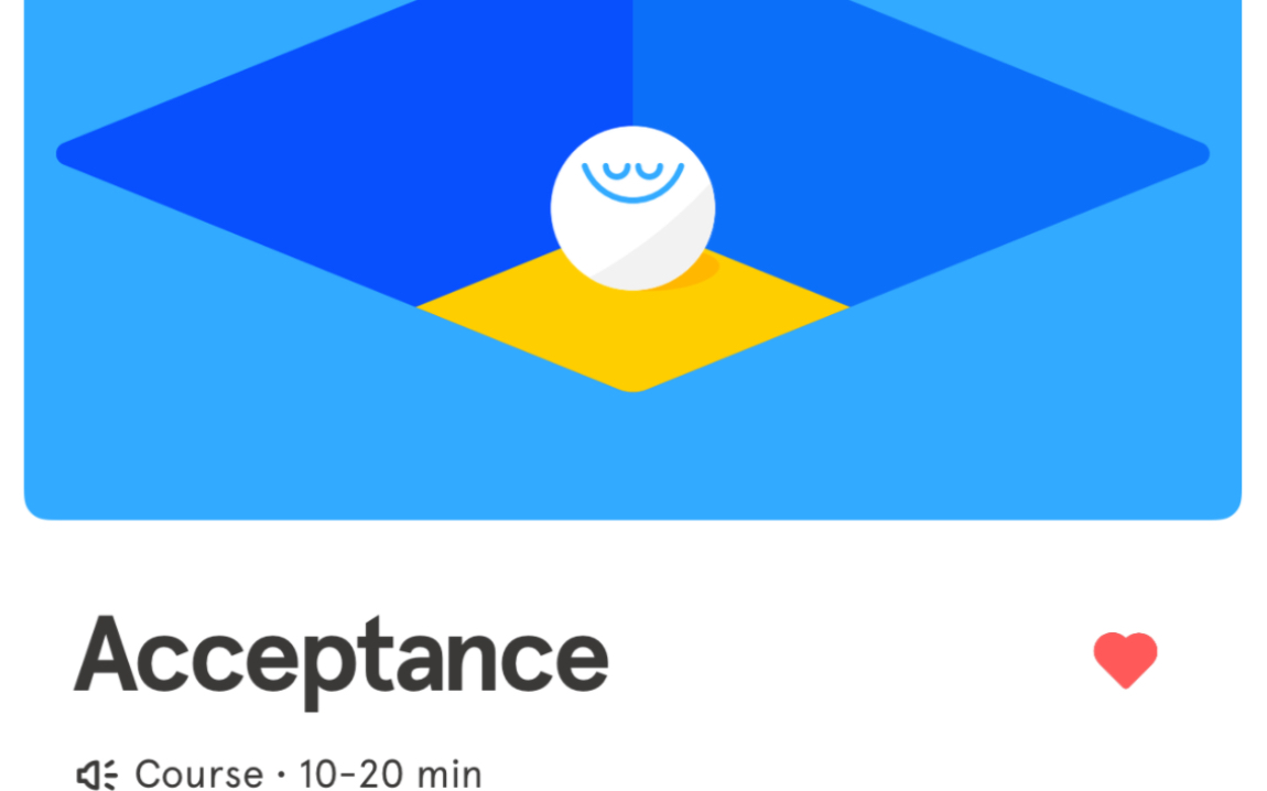 [图]Headspace冥想丨Acceptance 接纳