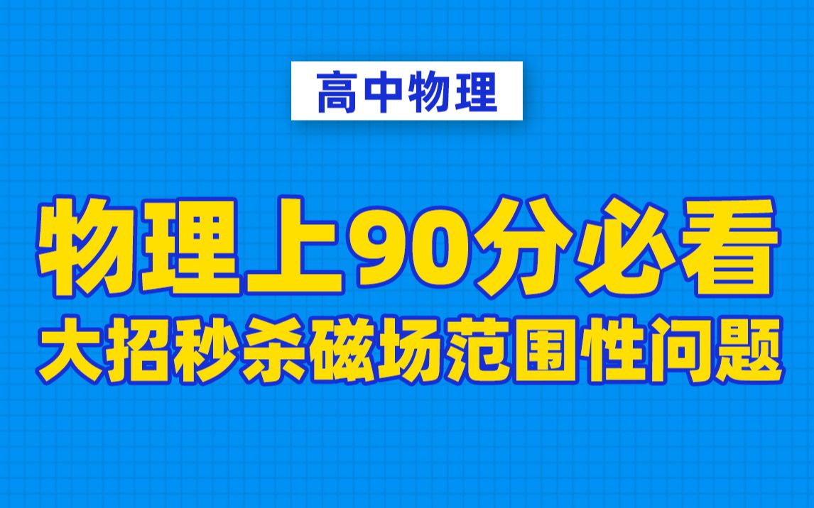 [图]【秒杀课本】原创大招“硬币法则”一次搞定磁场范围性问题