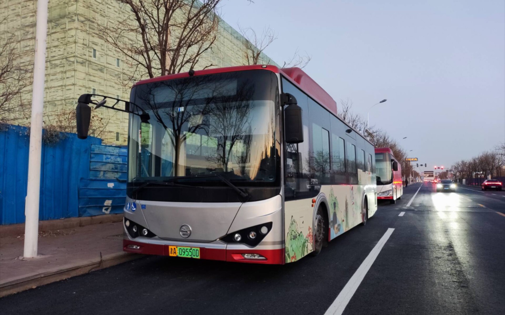 天津公交841路 天津金马客车 tjk6105bev 运行实录