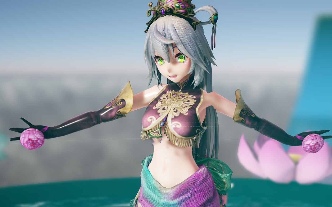 【洛天依/mmd】不愿意和我赏荷花嘛?