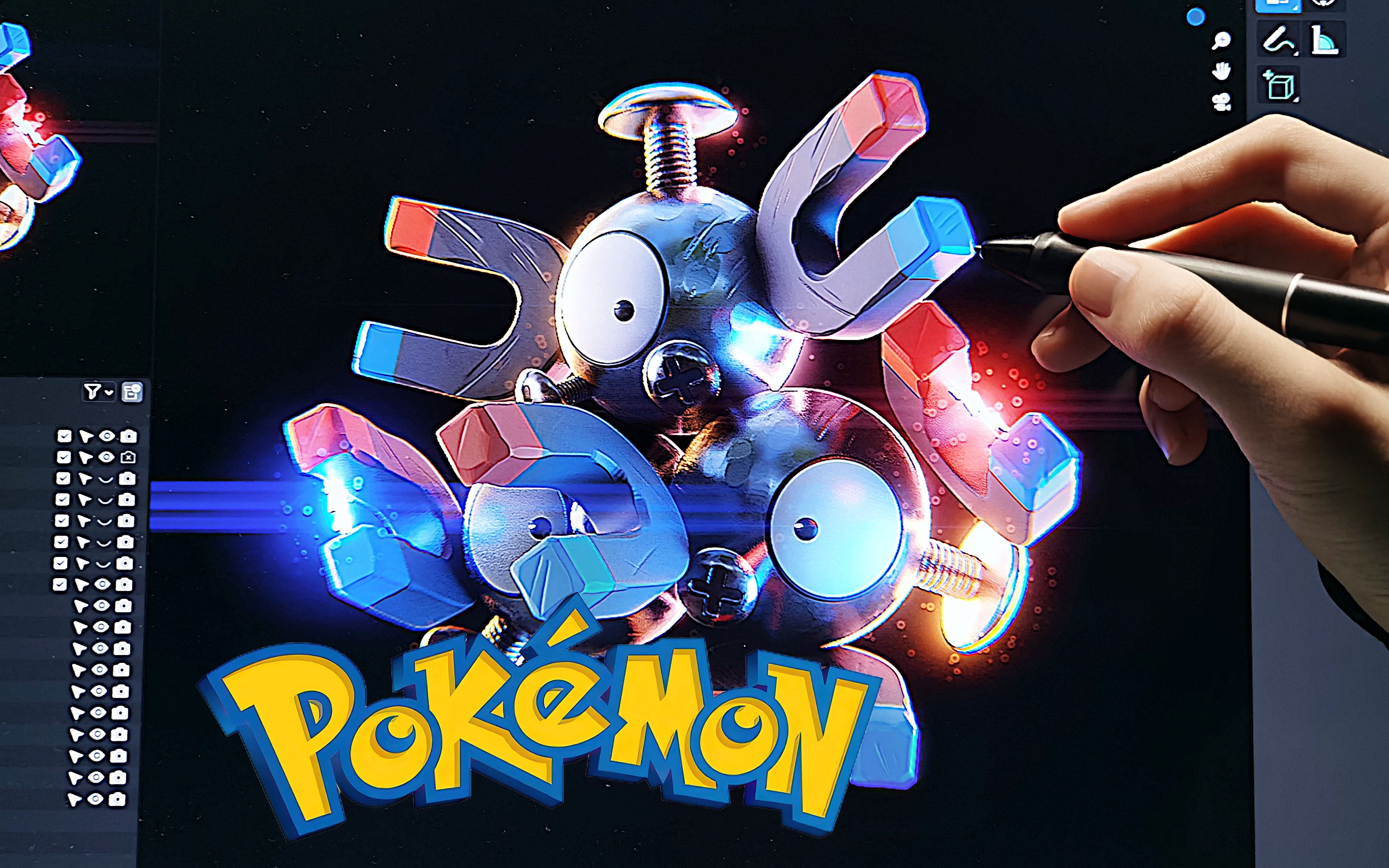 【制作三合一磁怪仅需一分钟?】blender建模神技揭秘!【宝可梦雕刻】