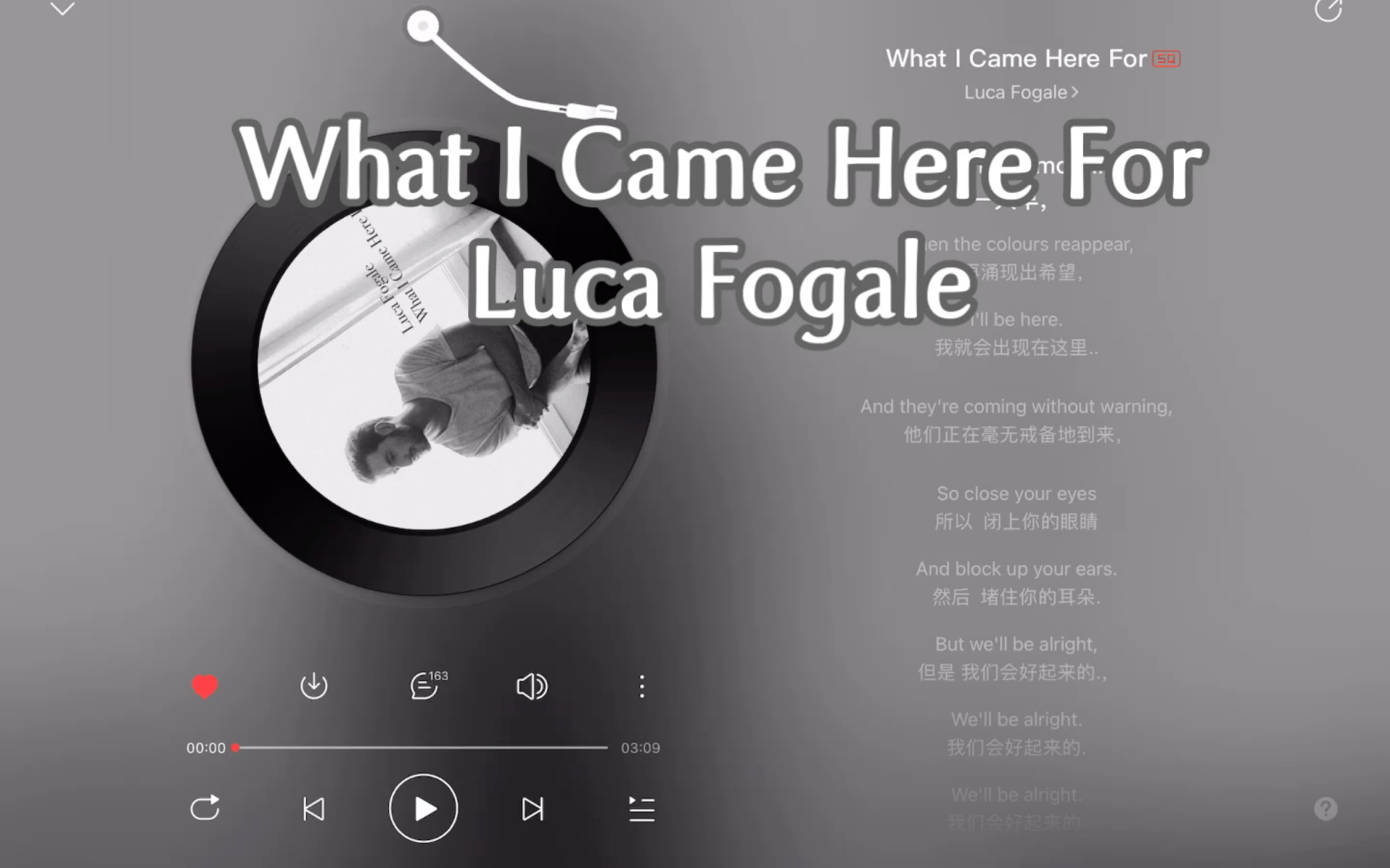 [图]【歌曲推荐】小众但惊艳的民谣，来自加拿大歌手Luca Fogale的What I Came Here For ,一起听听他的故事吧