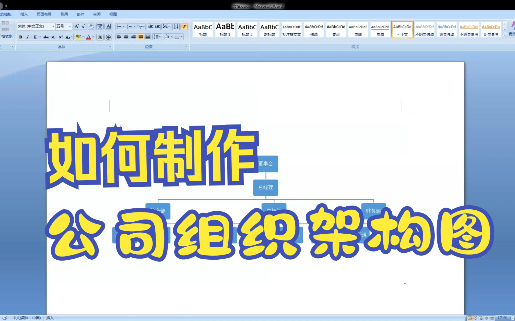 在word里快速生成一个公司组织架构图哔哩哔哩bilibili