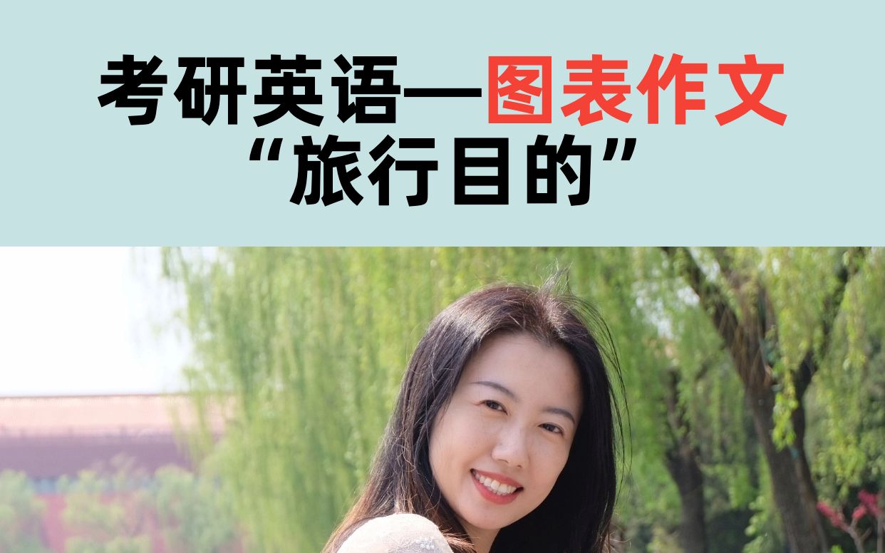 考虫张爽老师,考研英语图表作文模版——旅行目的 #考研英语作文模版
