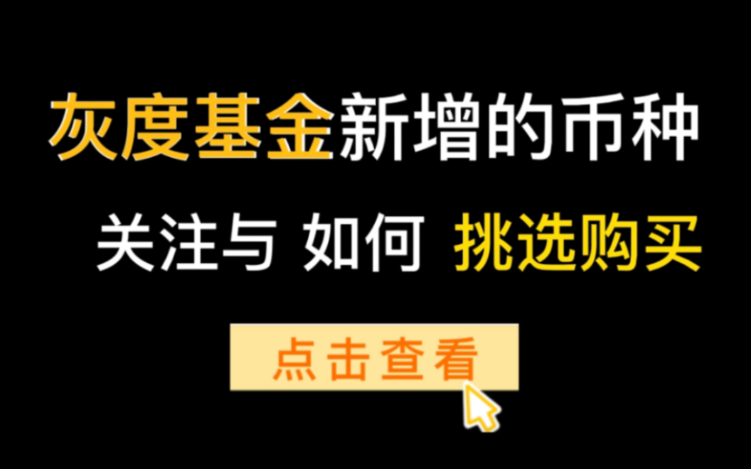 灰度基金的币种如何挑选购买?哔哩哔哩bilibili