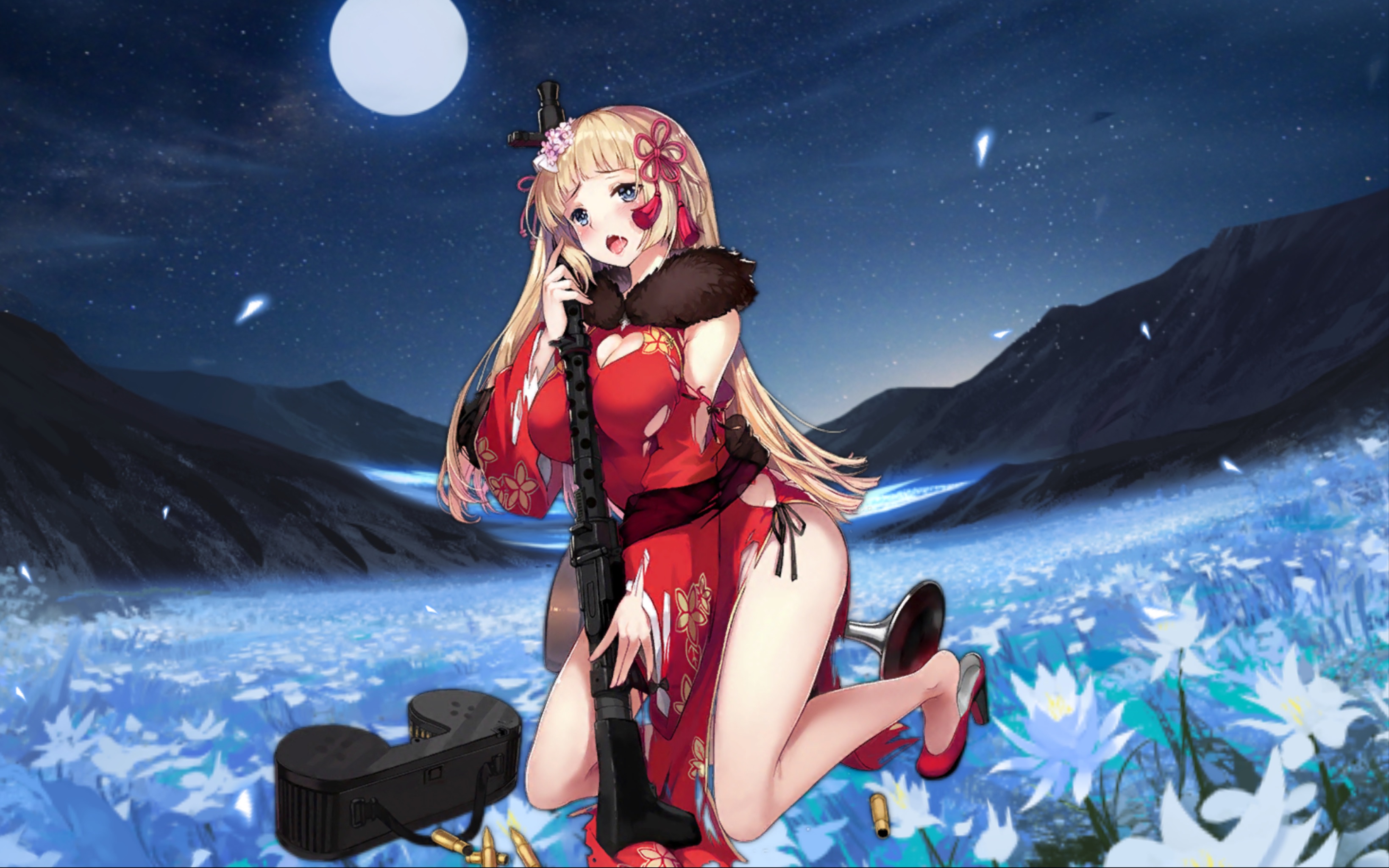 【少女前线】em-2 丁香意 mg34 碧桃仙皮肤展示