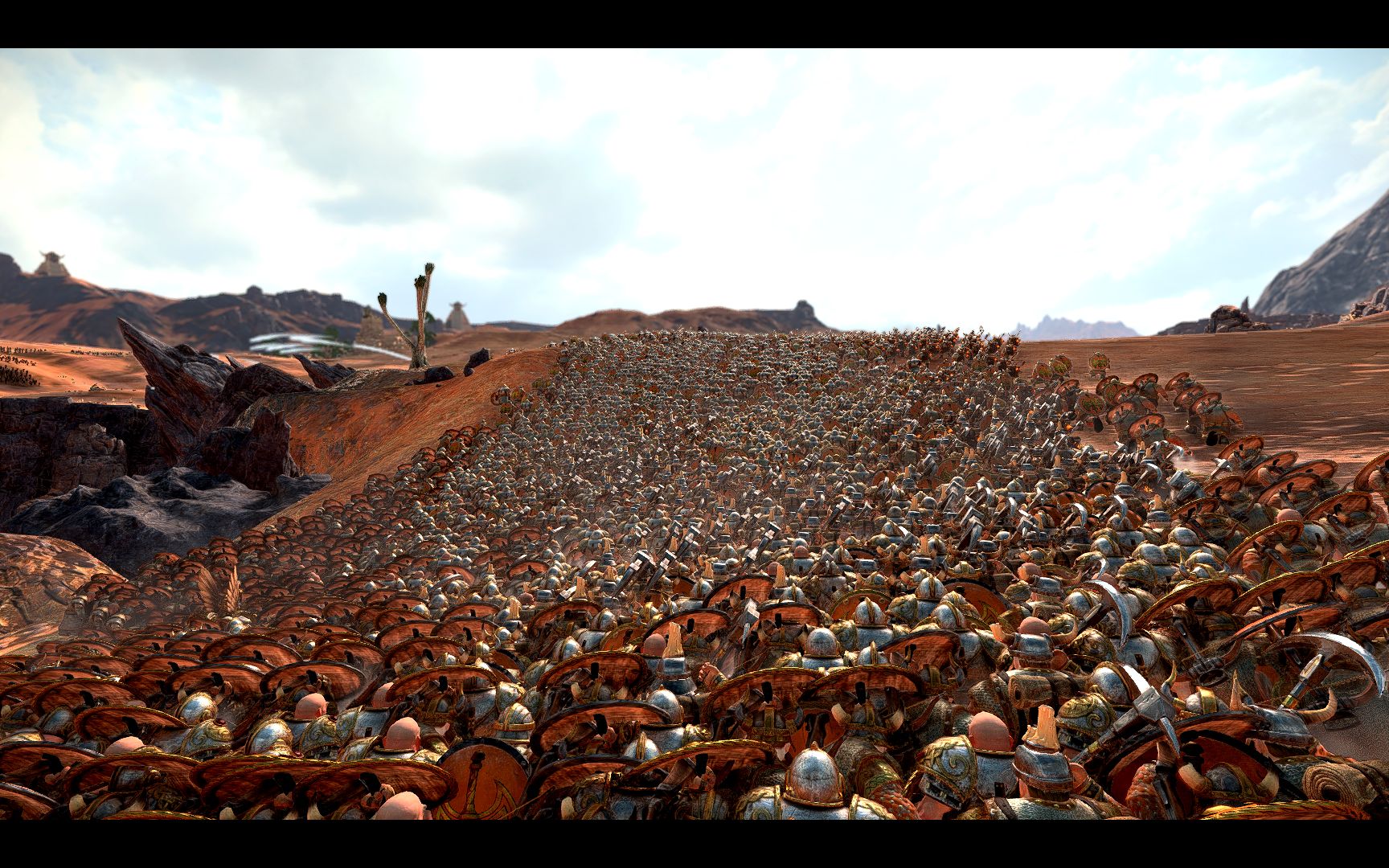 战锤全面战争2绝佳地形海盗遭遇满编矮人大军两门卡隆炮就击杀800人