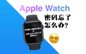 Download Video: Apple watch密码忘了怎么办？