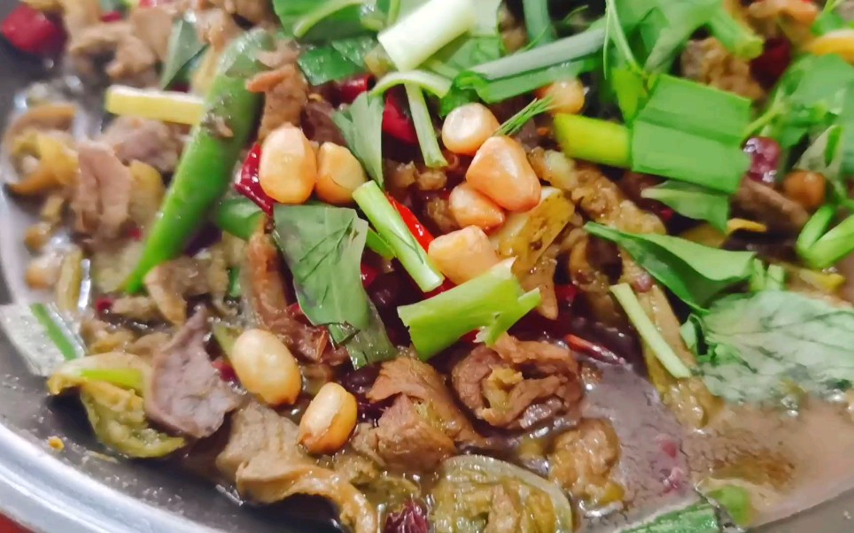 在中国第一瘪城吃羊瘪火锅回家路上的风景永远看不腻