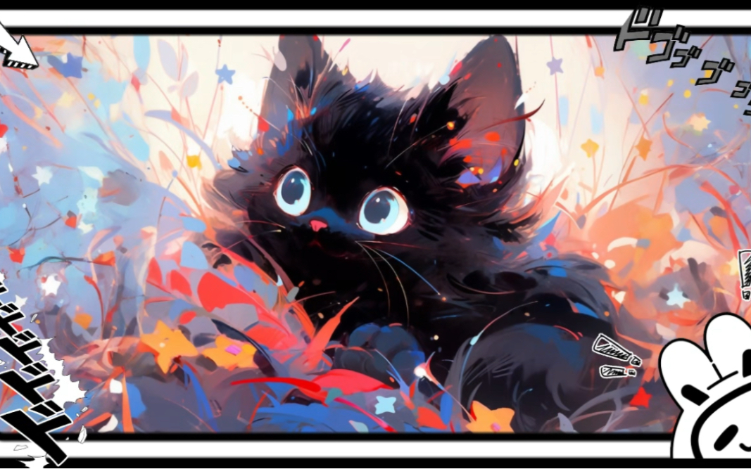 色彩奔放炸毛小黑～小煤球