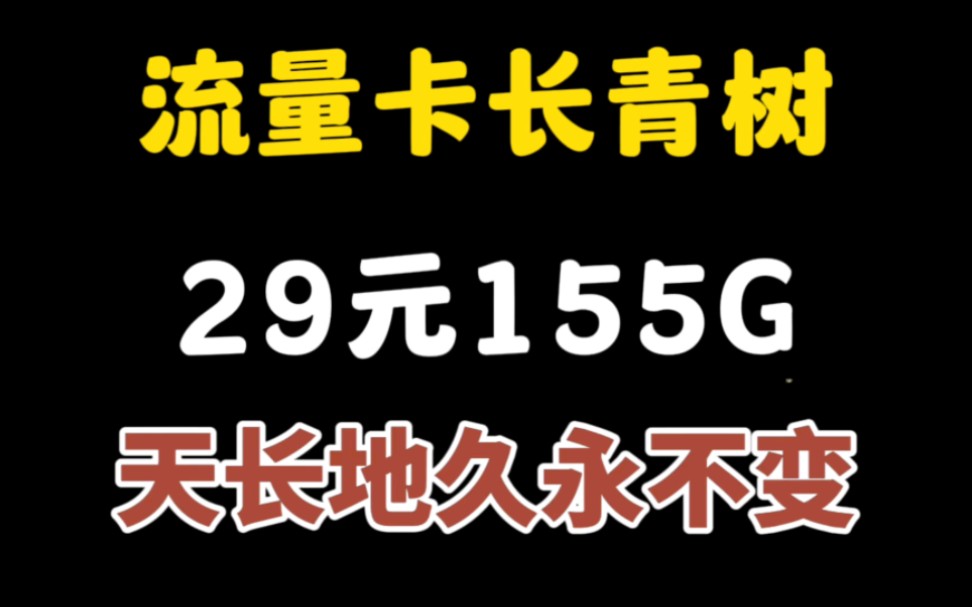 流量卡常青树河南星和山东星,29元155G,永远不变的套餐哔哩哔哩bilibili