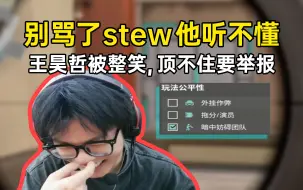 Download Video: 王昊哲被瑟符炸裂言论整笑：你别骂了兄弟，stew他听不懂！