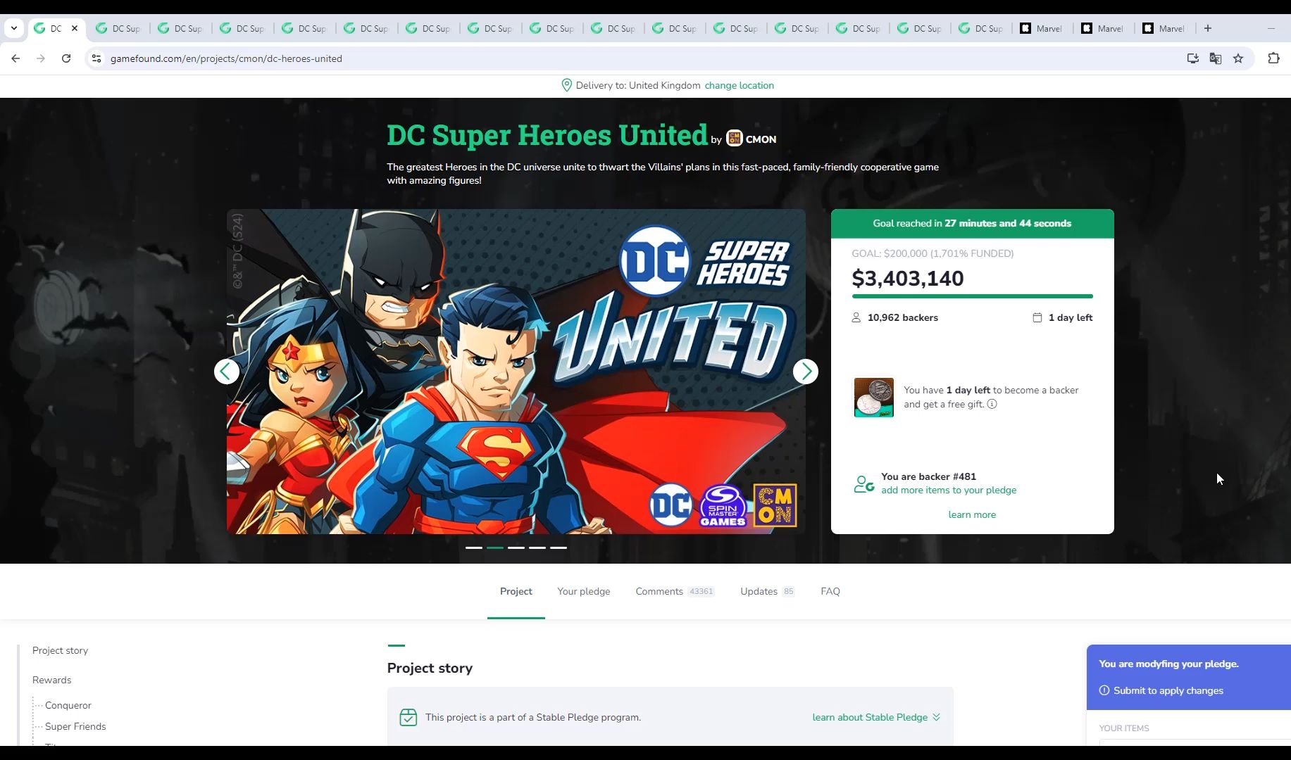 【黑色噩魔】《dc super heroes united》-桌游众筹感言