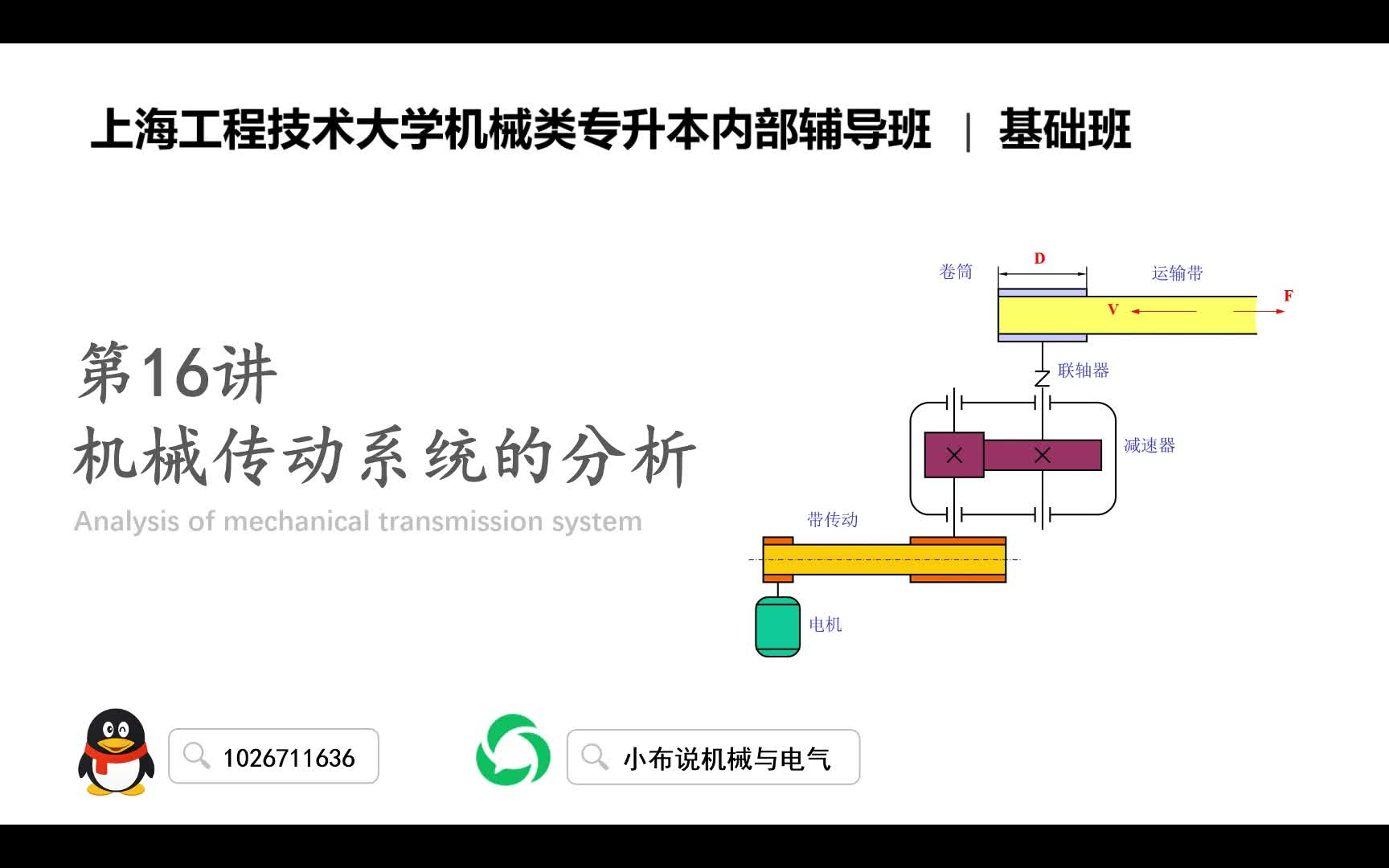 杨可帧版机械设计基础,第16讲机械传动系统的分析 | 2023版上海工程技术大学机械类专升本内部基础班哔哩哔哩bilibili