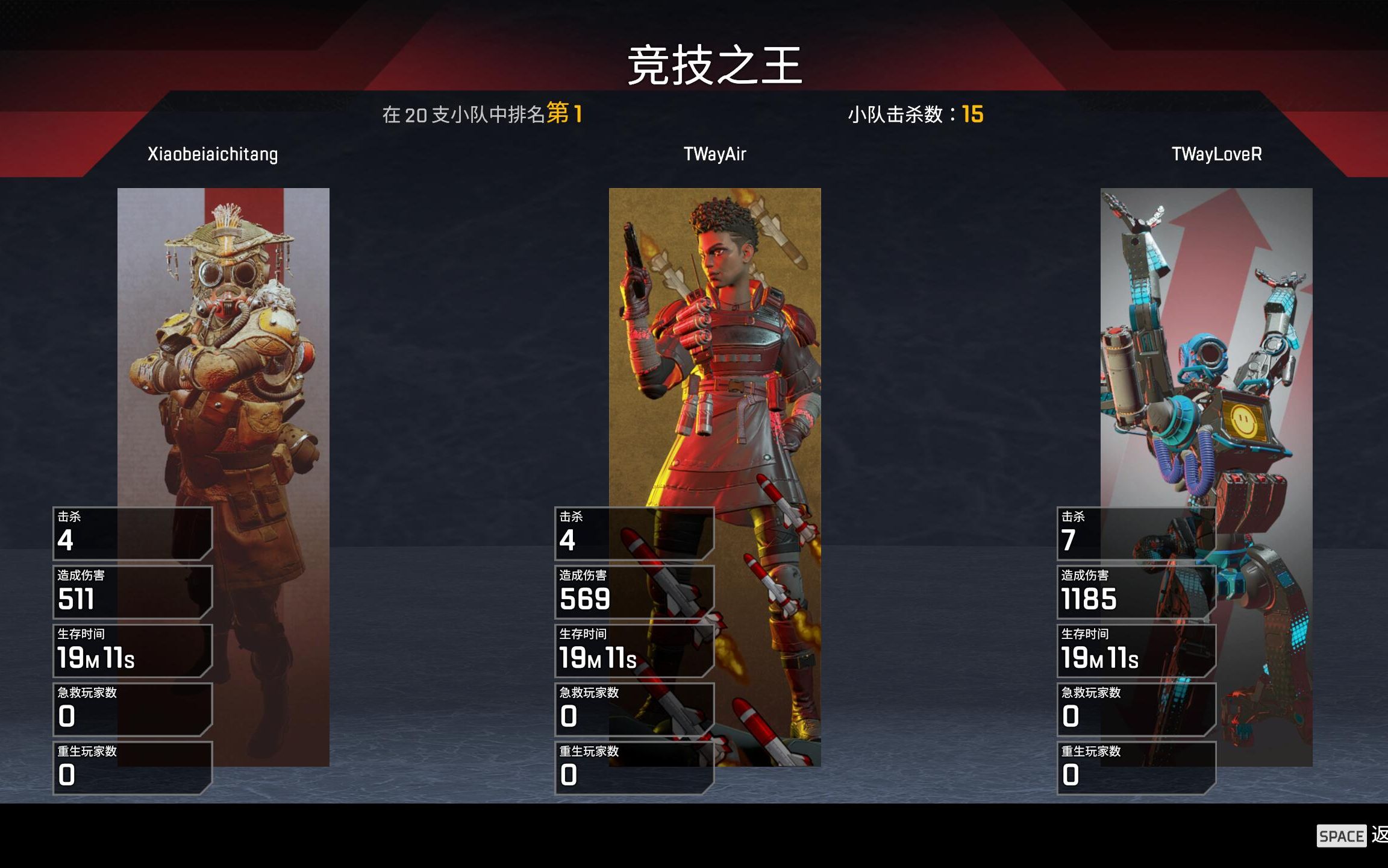 【小兔】apex英雄擊殺集錦——我也是飛天鐵馭!