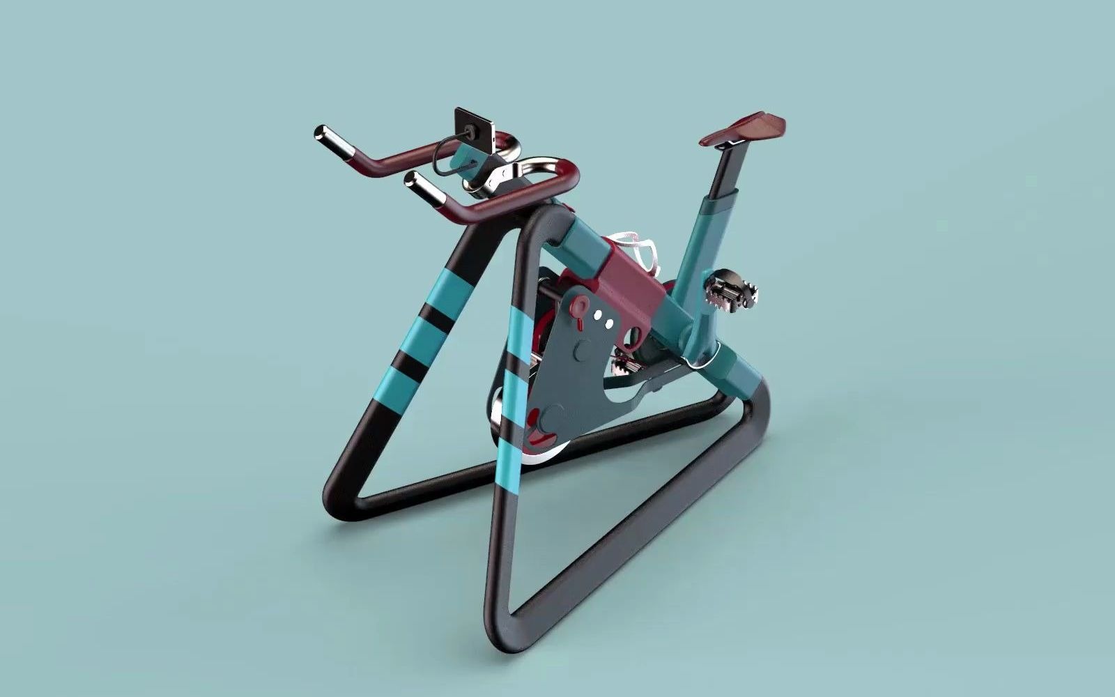 可折叠动感单车设计