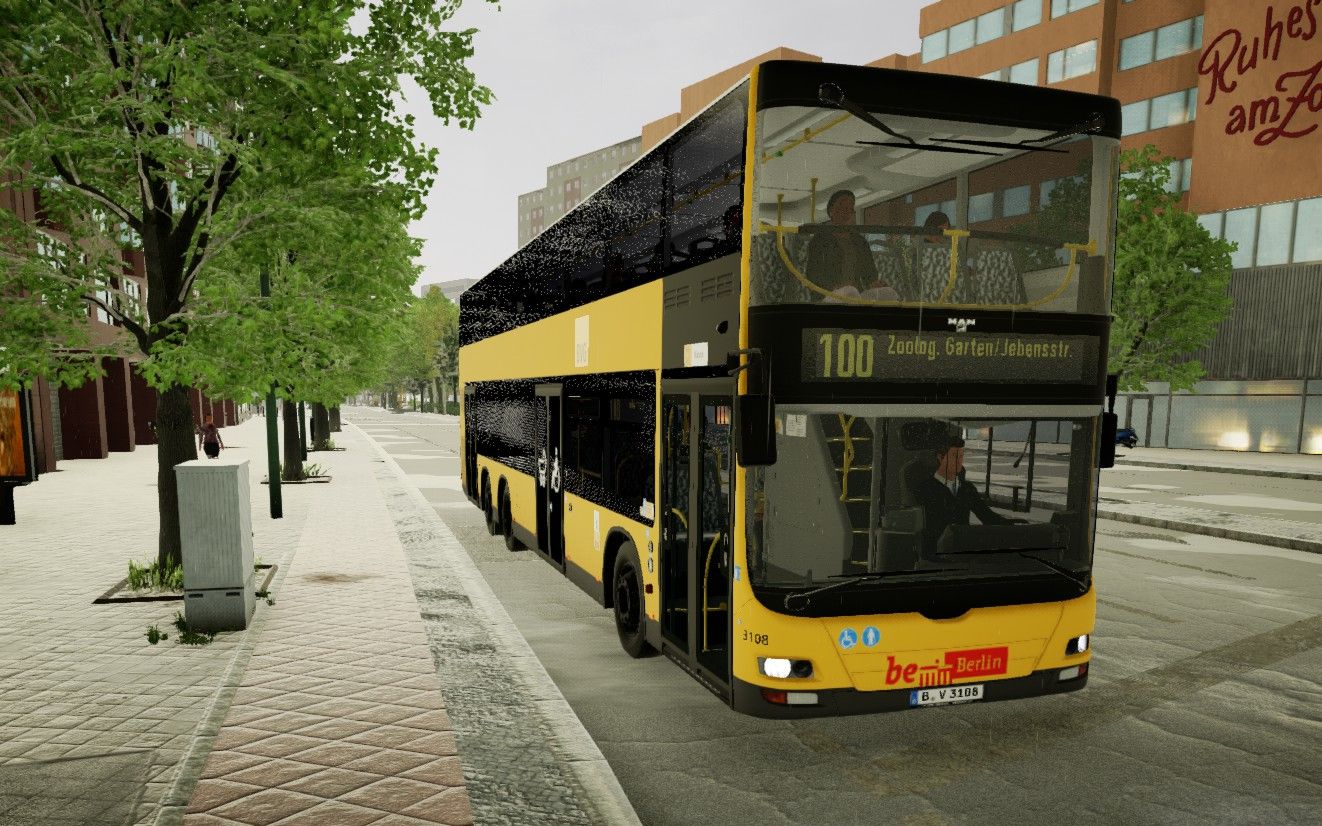 [the bus]到柏林当公交司机的第一天驾驶man双层巴士行走100路