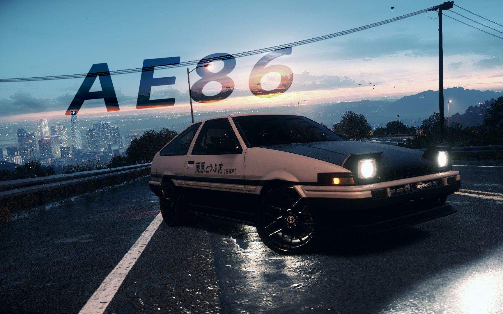 ae86漂移表情包图片