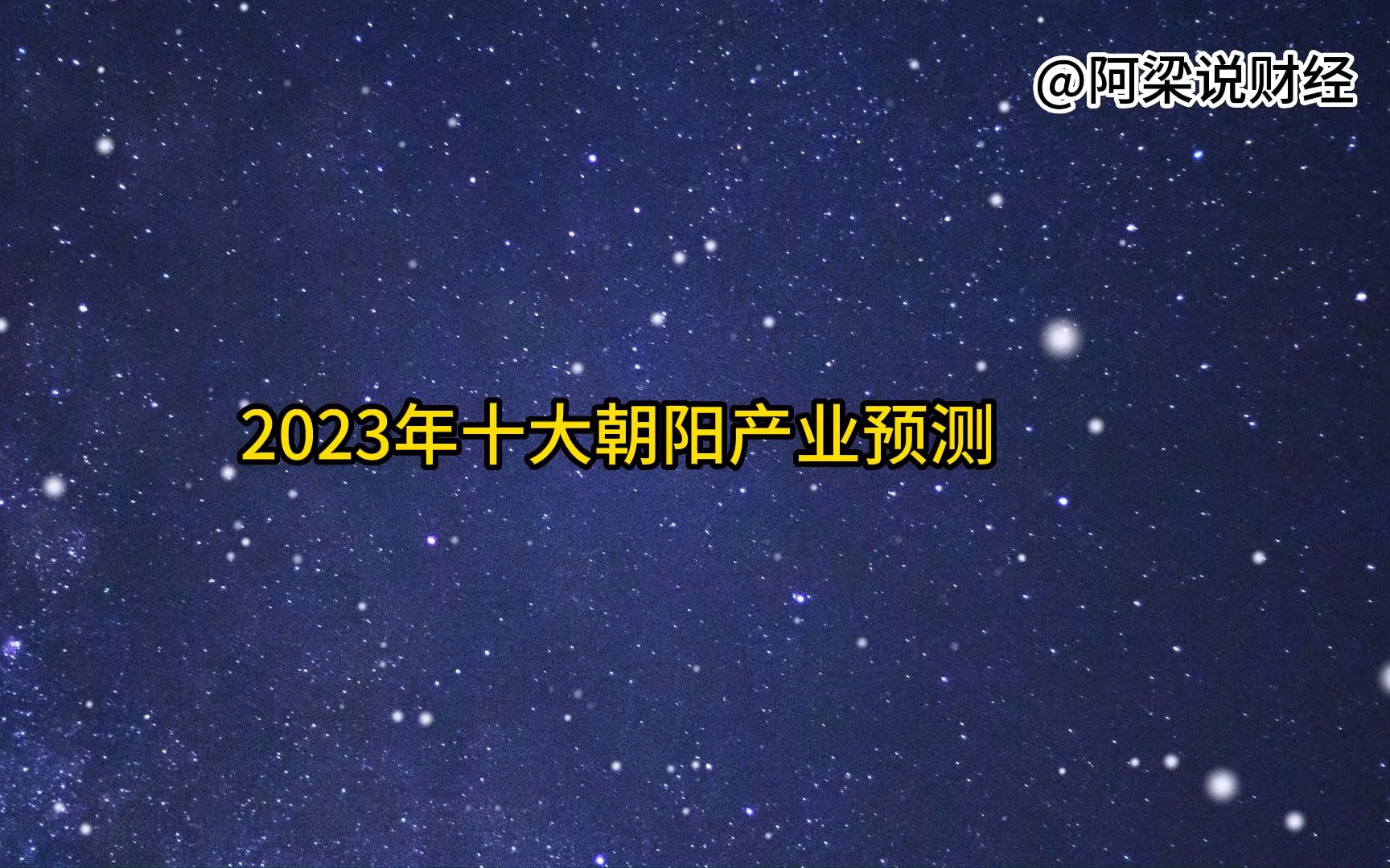 2023年十大朝阳产业预测哔哩哔哩bilibili