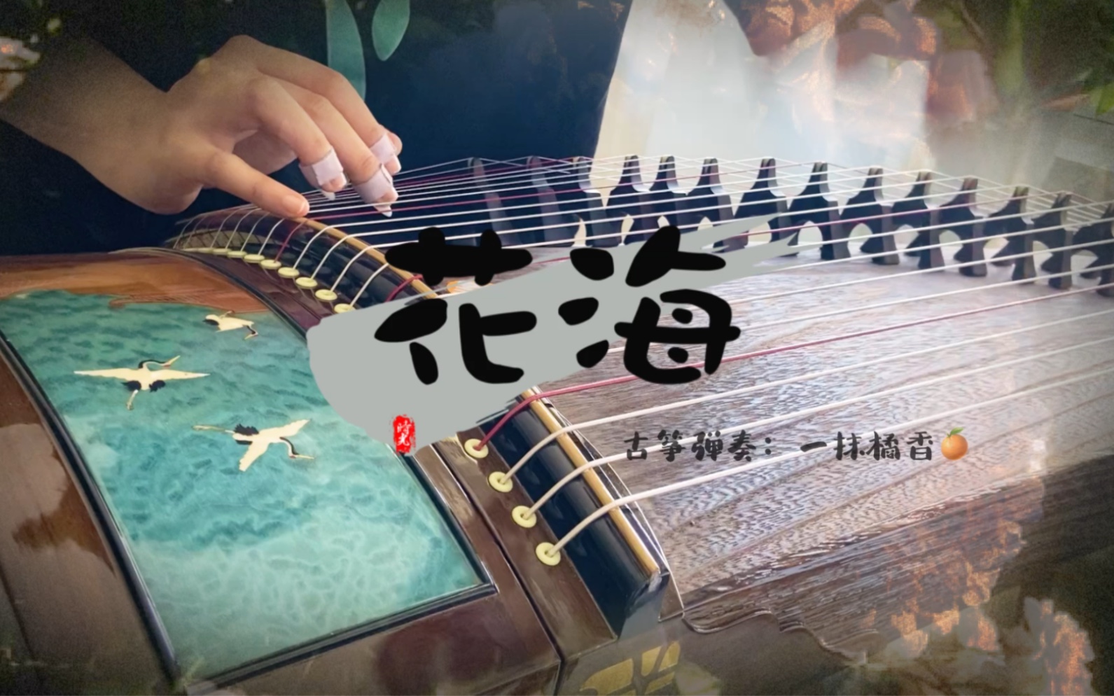周杰伦《花海》古筝版,好听治愈～让思念变成海…古筝演奏:一抹橘香