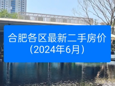 合肥各区2024年6月最新二手房价排行.全市成交均价:1.56万元/平米(九区三县).哔哩哔哩bilibili