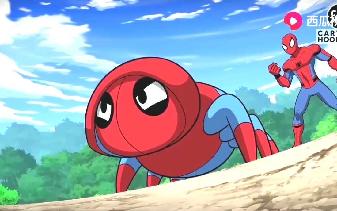 钢铁侠和蜘蛛侠变成口袋妖怪训练师,钢铁侠还让口袋妖怪当场进化