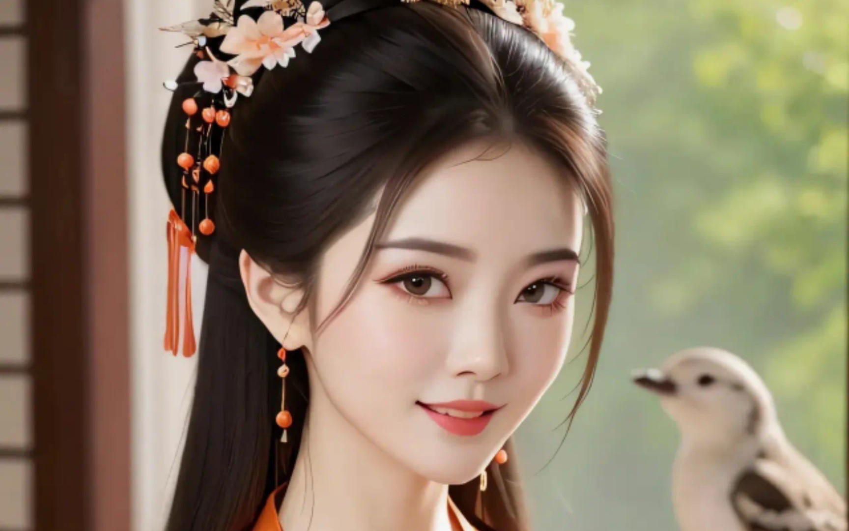 99ai绘画中的古风美女,让人心动的瞬间!99