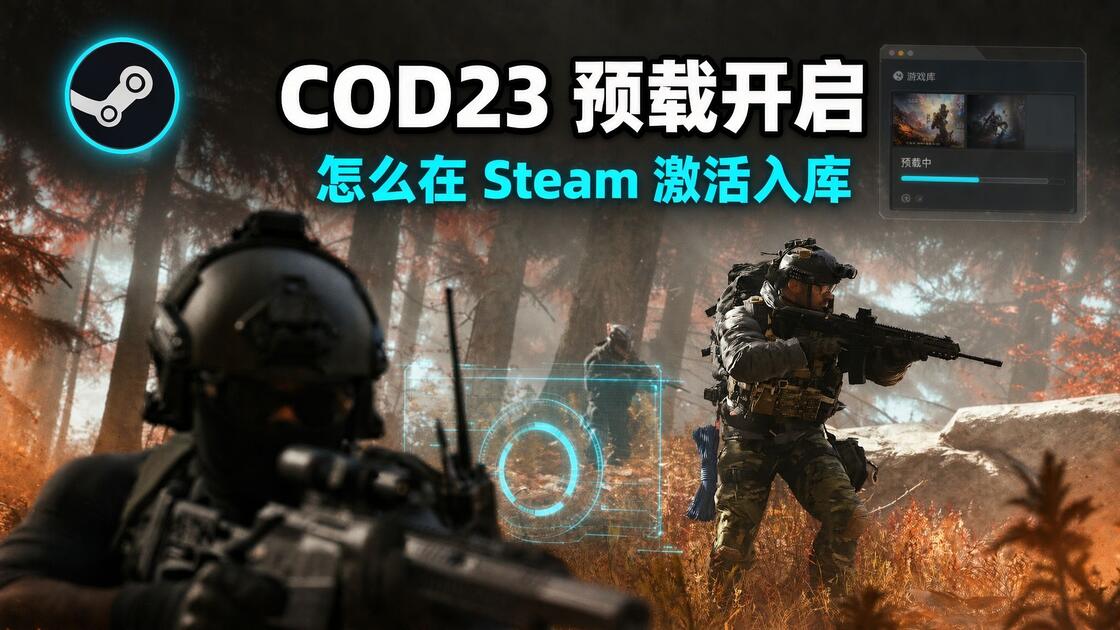cod23预载开启，怎么在Steam激活入库，保姆级教程！_游戏热门视频