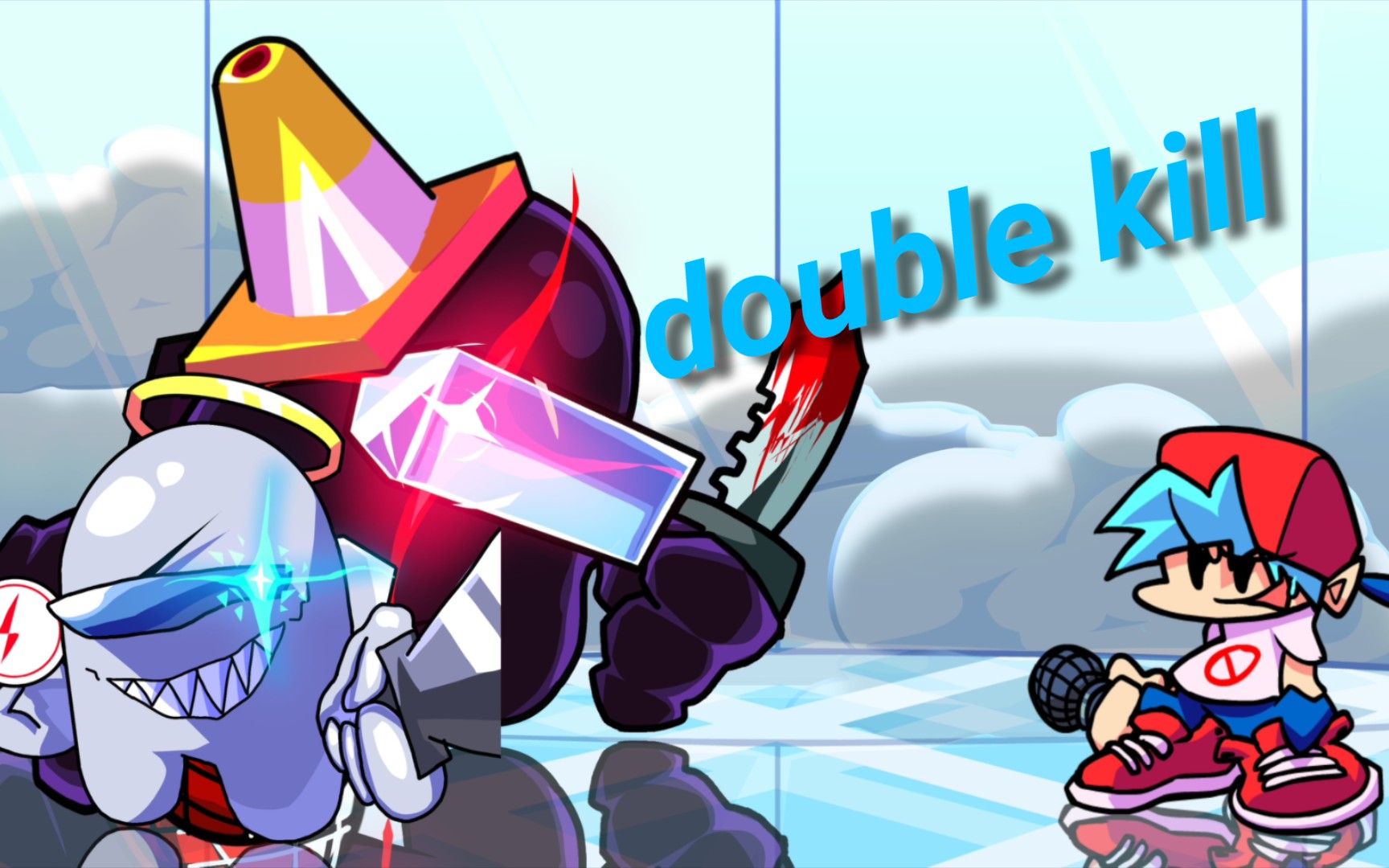 [fnf内鬼v4/指绘/彩光重置]week 3 曲目:double kill v2 新的双杀!