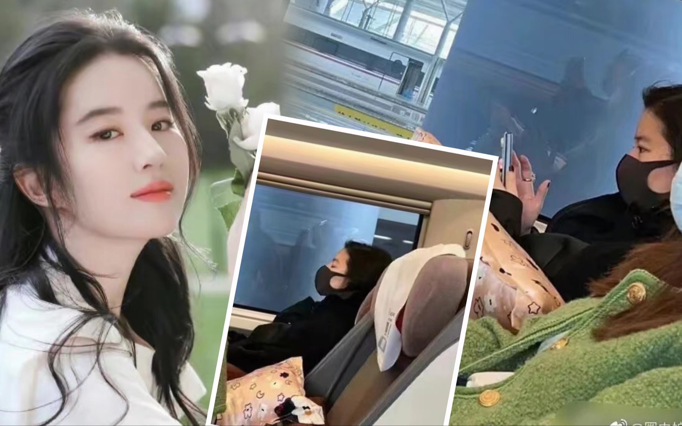 刘亦菲坐高铁被偶遇,侧颜绝美,气质出尘,网友希望能偶遇她
