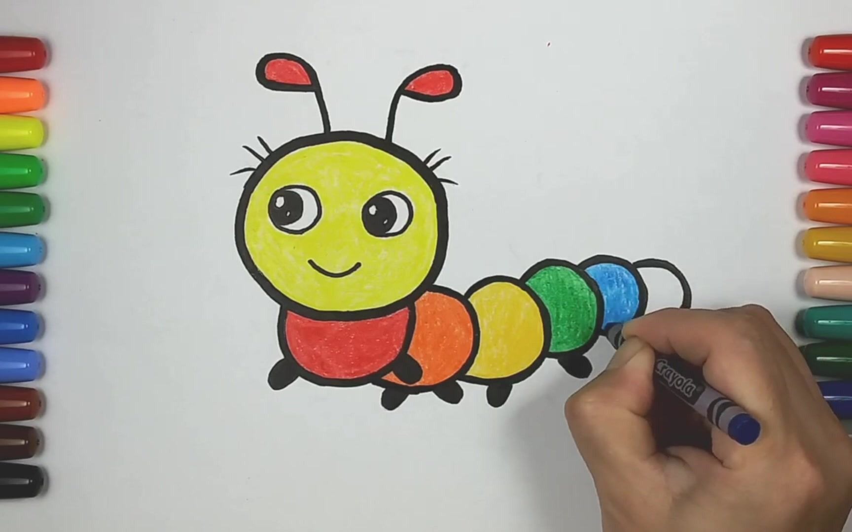 儿童简笔画毛毛虫画法图片