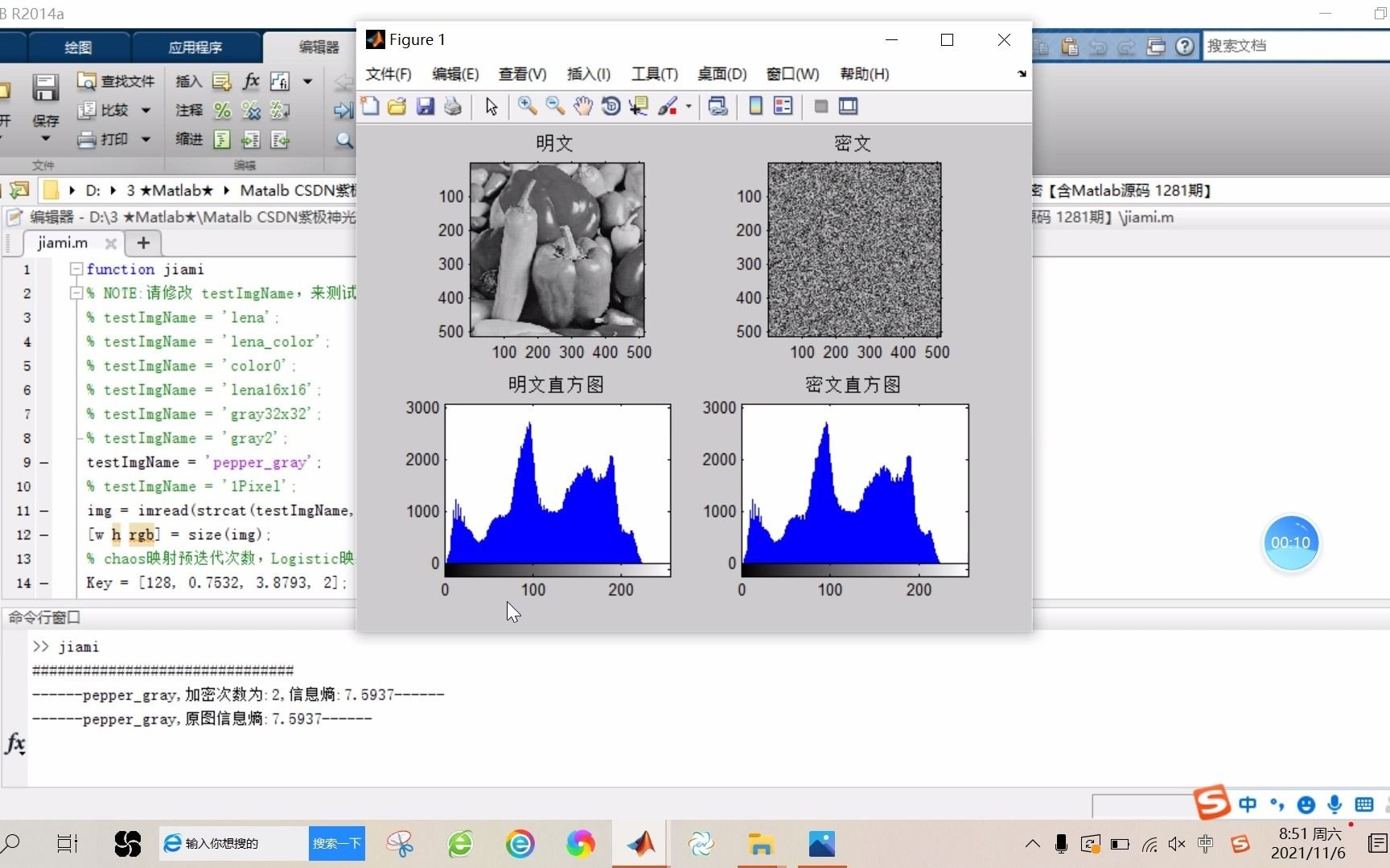 【图像加密】基于matlab Logistic混沌+Arnold置乱图像加密【含Matlab源码 1281期】哔哩哔哩bilibili