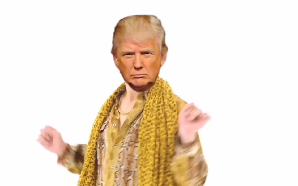 [图]当川普（trump）吟唱起《ppap》,I have a pen,I have a apple,apple pen,pineapple pen.